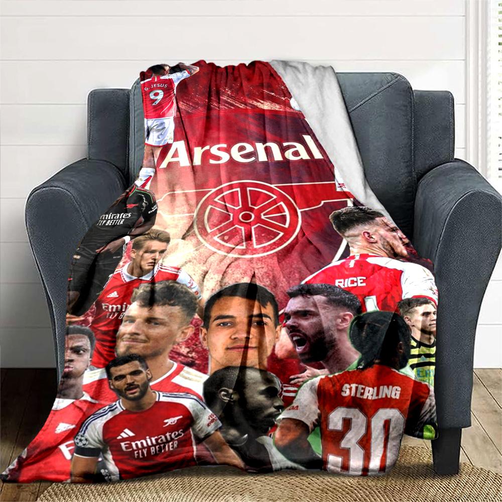 Arsenal Football Player Blanket Durable Comfort Suitable for Couch Bed Seaside for All Seasons Modern Style Perfect Gift for Relatives and Friends