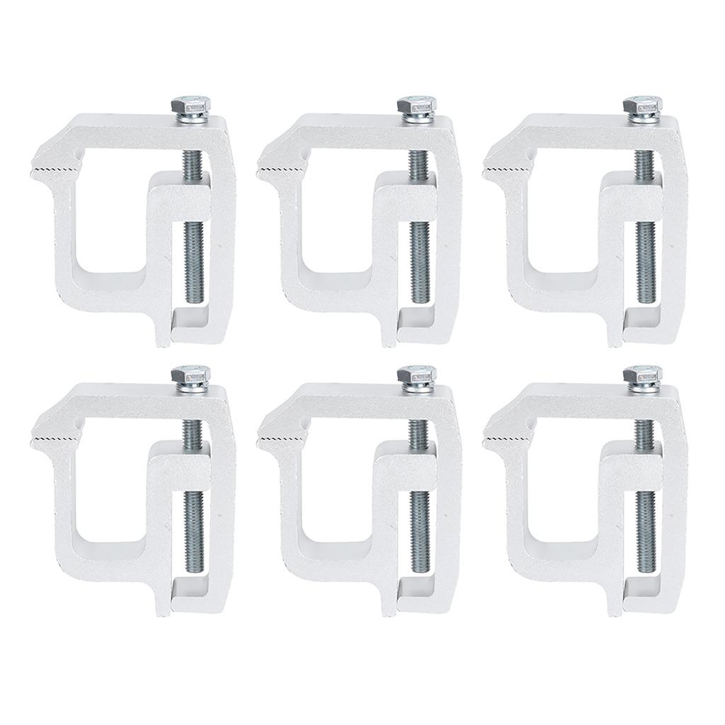 6pcs Truck Retaining Clamps 2in Throat Depth Aluminum Alloy Truck Cap Topper Campers Mounting Clips