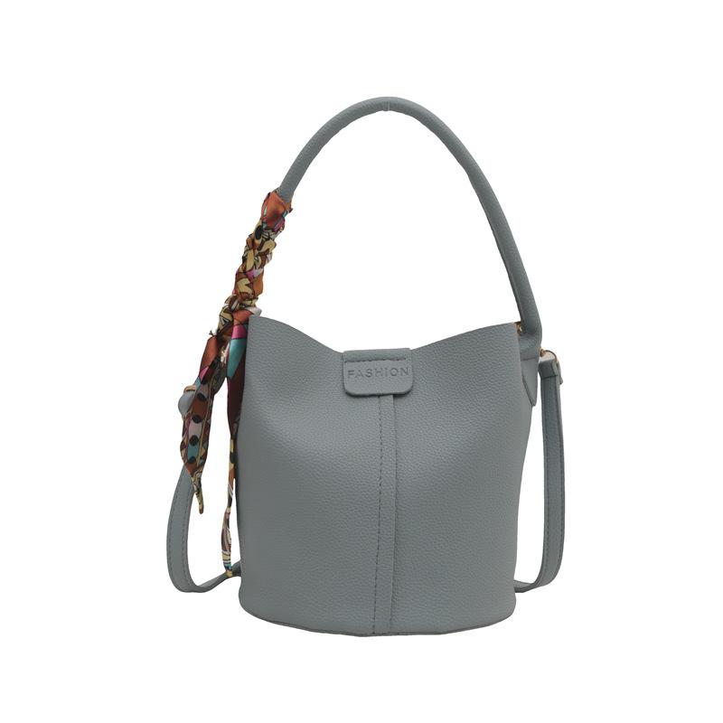 

Фактурная сумка женская летняя 2024 года, новый шелковый шарф, сумка-мессенджер, иностранный стиль, переносная сумка-ведро для овощей синий