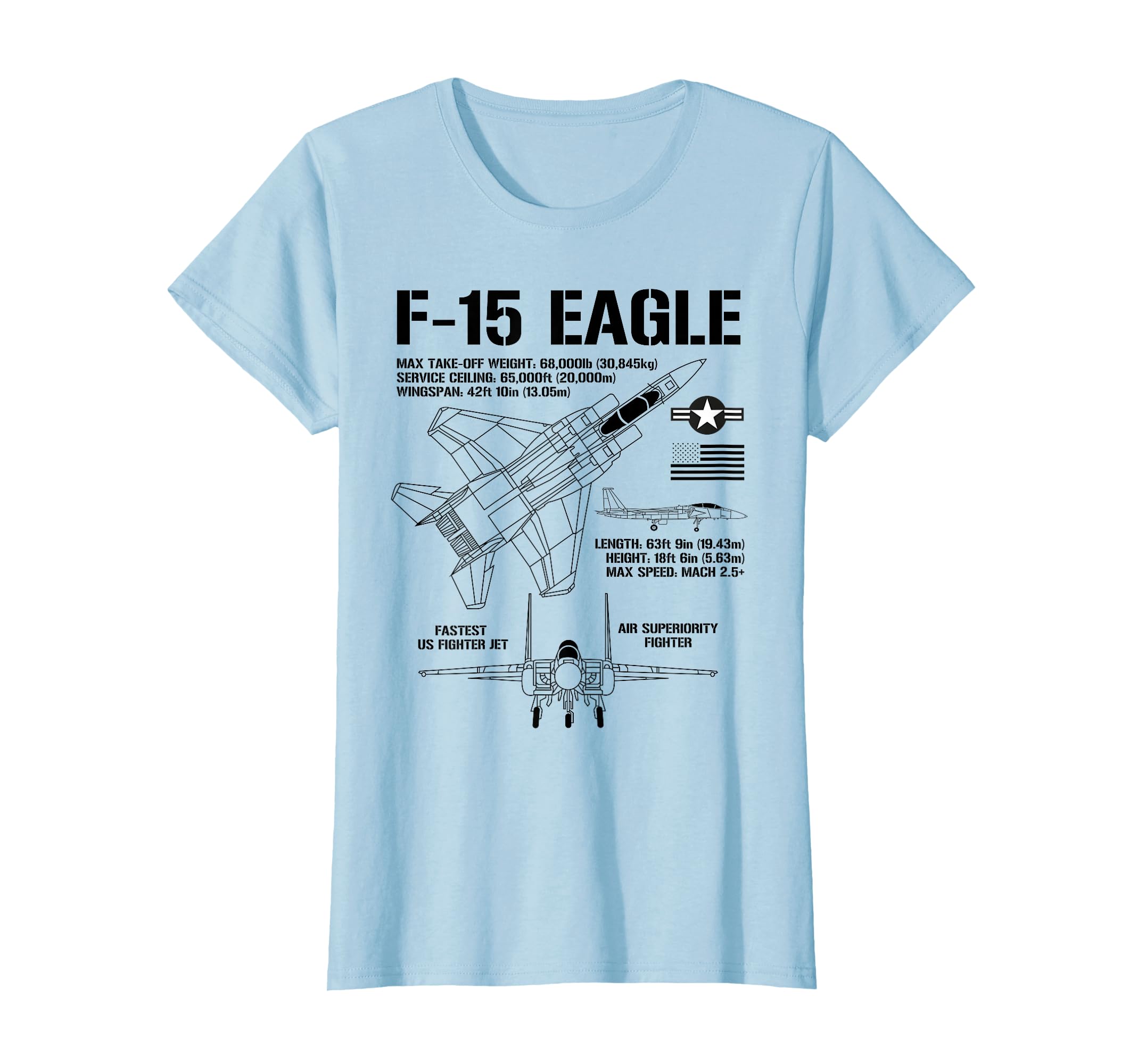 

F-15 Eagle Fighter Jet Military Airplane F15 Eagle T-Shirt