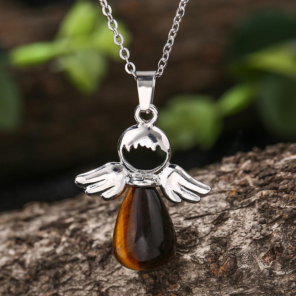 Natural Crystal Pendant, Amethyst, White Crystal, Little Angel Pendant, Jewelry