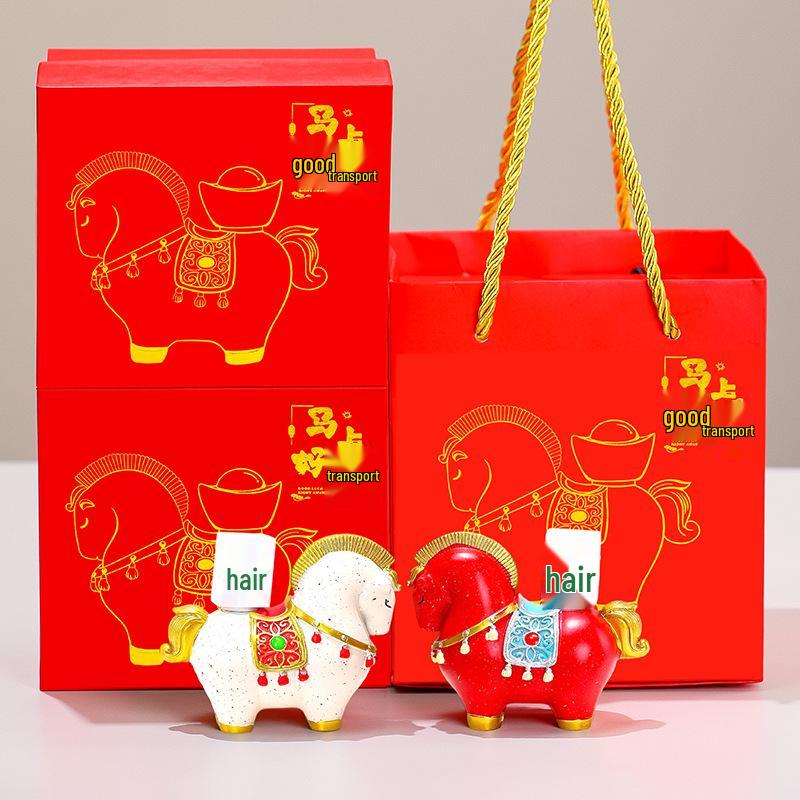 Year of the Horse Zodiac Gift Set: Contemporary Horse Ornament Souvenir