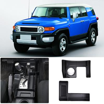 ABS Black Car Storage Box Gear Shift Tray Organizer For Toyota FJ Cruiser 2007- Stowing Tidying Auto Interior