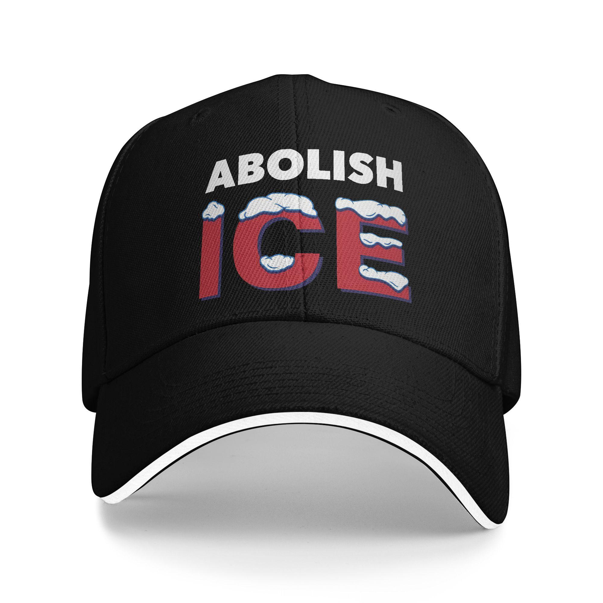 

Summer Abolish Ice Baseball Cap Outdoor Sport Fashion Design Sun Trucker Hat Men Women High Quality Baseball Caps As Picture чёрный