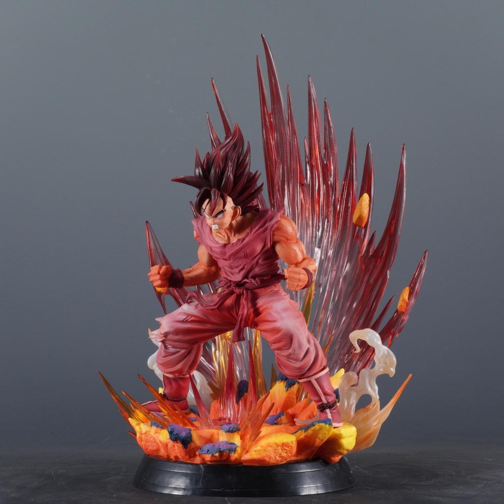 38cm/14.96in Animation Dragon Sphere Figure Kaiouken Goku Action Figures Polyvinyl Chloride Statue Tabletop Ornamen Collector Miniature Playthings