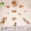Katzenmöbel Massivholz Hängebrücke Wandmontage Sisal Katzenkletterleiter Stufen für Katzen zur Bewegung und zum Spielen