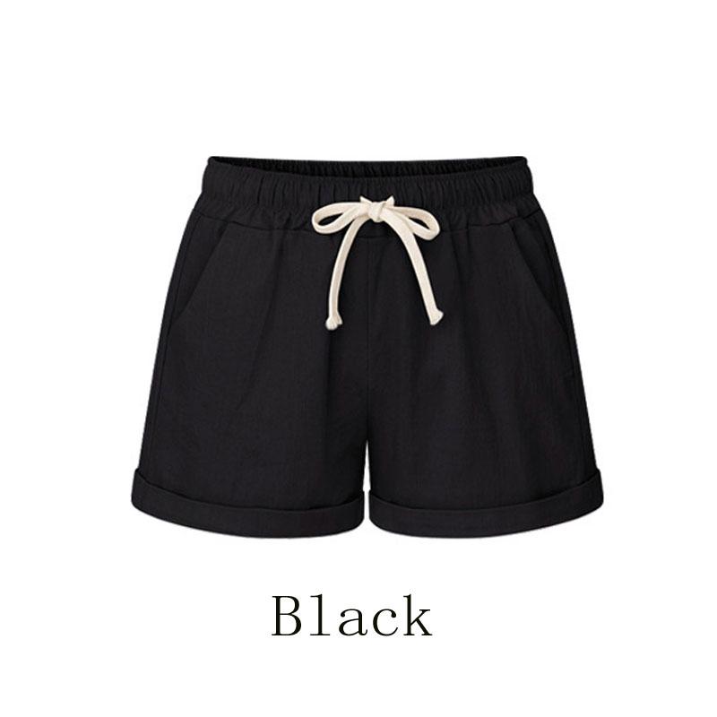 

Шорты женские летние брюки повседневные брюки свободные большие размеры тонкие и тонкие повседневные женские брюки 6XL чёрный