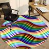 1pc Colorful Waves Office Round Rug, Non-slip, Soft and Durable Office Rug for Interior Decoration, Perfect for Office, Beautiful Decoration yy2603230