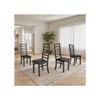 Chaises De Salle À Manger - MUVOE - Lot De 4 - Métal Et Cuir PU - Noir - Confort Optimal