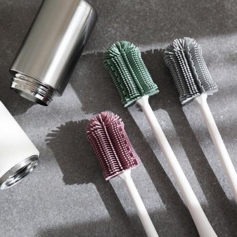 Pastel Silicone Tumbler Cleaning Brush (3 colors) gray