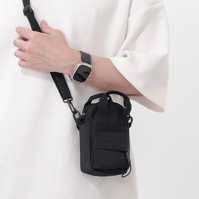 Trendy Brand Waterproof Shoulder Bag Mini Coin Purse Niche Men's and Women's Mobile Phone Bag Headphone Bag Personalized Casual Shoulder Crossbody Bag