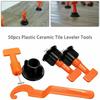 Flat Ceramic Floor Wall Construction Tools Reusable Tile Leveling System Kit 50 Pcs/Set 1Pc Wrench