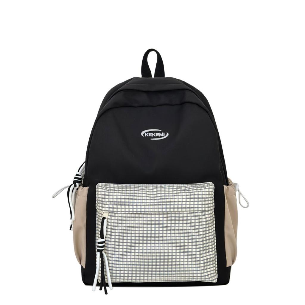 School bag ins fresh plaid candy color girl school bag junior high school casual versatile large capacity