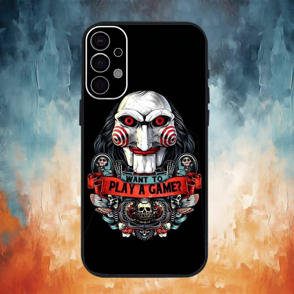 Saw Jigsaw Phone Case For Samsung S25,S24,S21,S22,S23,S30,Ultra,S20,Plus,Fe,Lite,Note,10,9,5G Black Cover