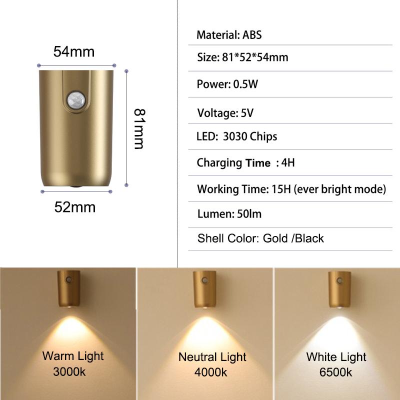 17 Models Remote Control Wall Light Touch Night Light 360 Degree Rotation Bedroom Bedside Light RGB Color Change Dimmable