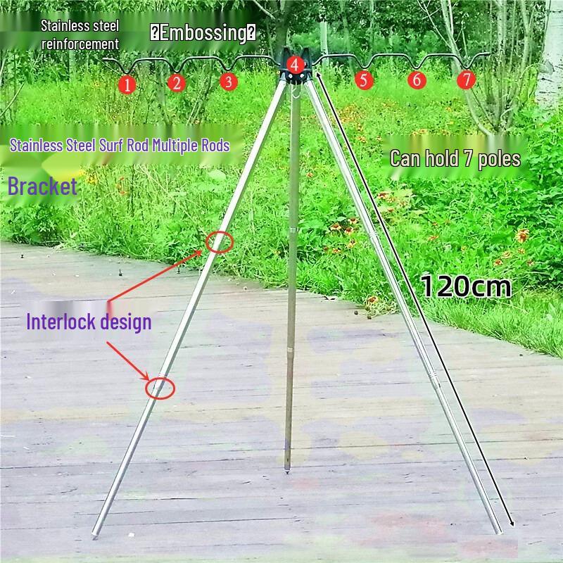 Telescopic Fishing Rod Holder with Ground Spike