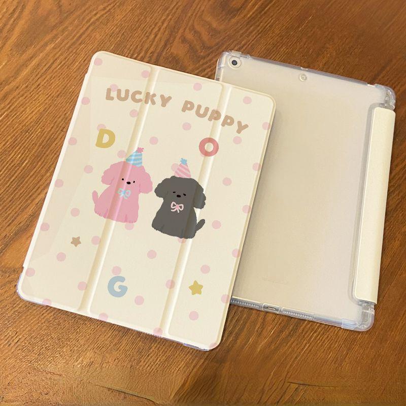 

Для iPad 2021/20/19 Gen9/8/7 10,2-дюймовый чехол с мультяшной собакой в ​​тройном стиле с подушкой безопасности Air4/5 10,9-дюймовый Air3 10,5-дюймовый с гнездом для ручки ipadPro2022 (11)