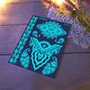 1 Sheet White Henna Tattoo Luminous Blue Hand Temp Tattoo