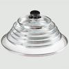 Universal Vertical Pan Lid 14-38cm/6-15in Visible Wok Cover Tempered Glass Pot Lid  Dish