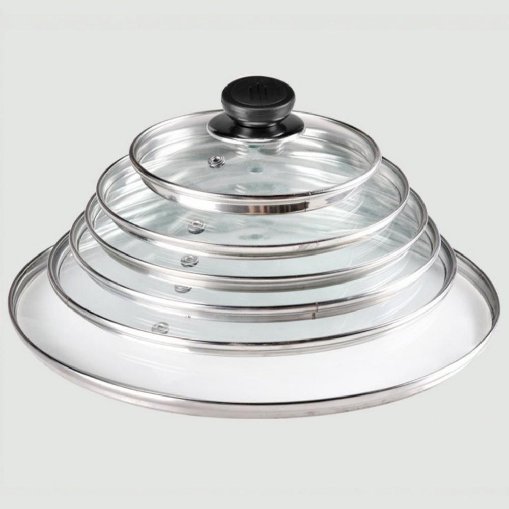 Universal Vertical Pan Lid 14-38cm/6-15in Visible Wok Cover Tempered Glass Pot Lid Dish
