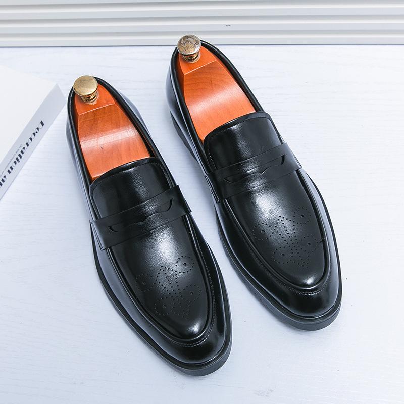 Men's Cross-Border Four Seasons Casual & Formal Leather Lace-up Shoes - British Business or Wedding Groom Style