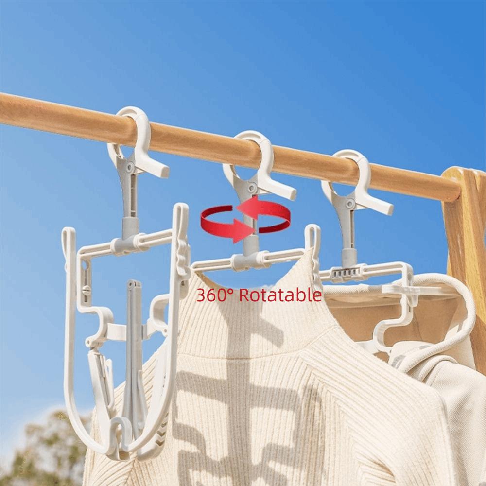 2Pcs Plastic Folding Hoodie Hanger Windproof Clothes Hangers High-neck Sweater Hanger  for Home