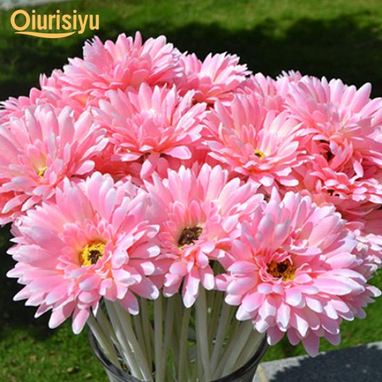 1 Pc Artificial Silk Gerbera Flower Wedding Party Bouquet Home Garden Decor Happy Living