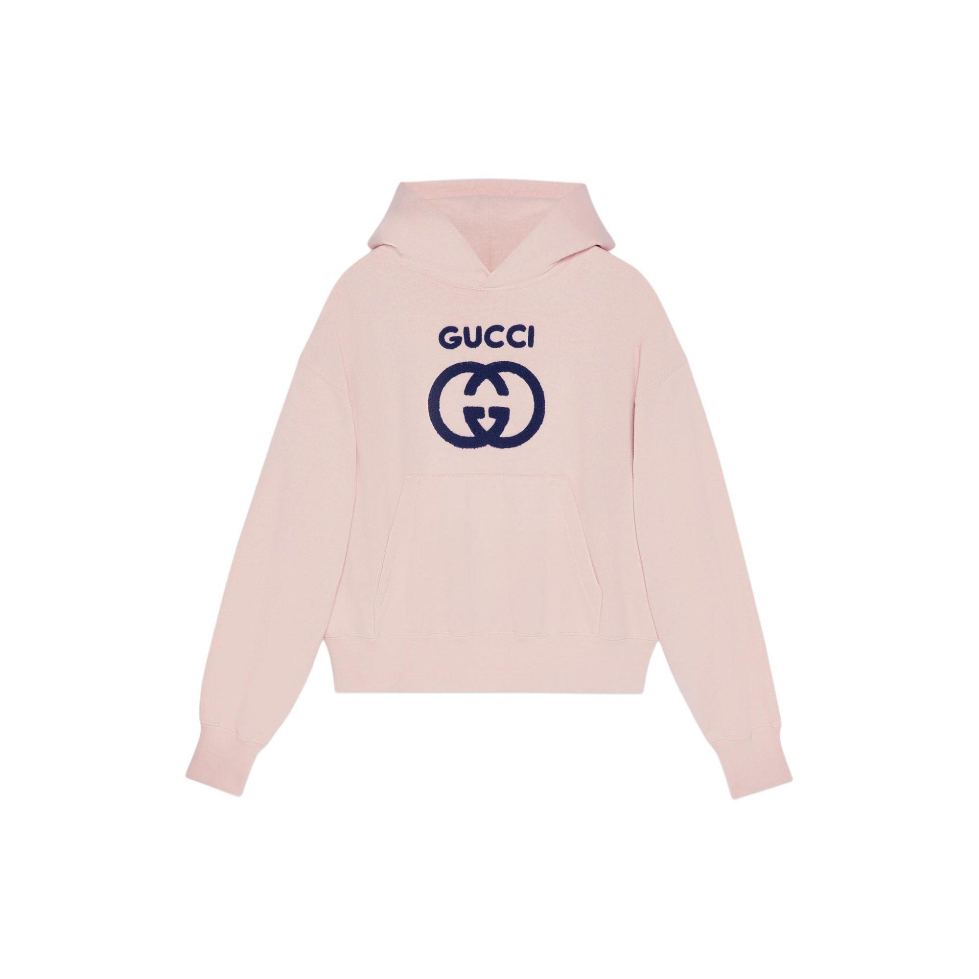 GUCCI Logo Embroidered Jersey Hoodie 768122-XJF8S-5874