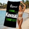 Customizable personalized beach towels Kawasaki themed designs.Suitable for the beach, yoga, sports;ideal as beach accessories