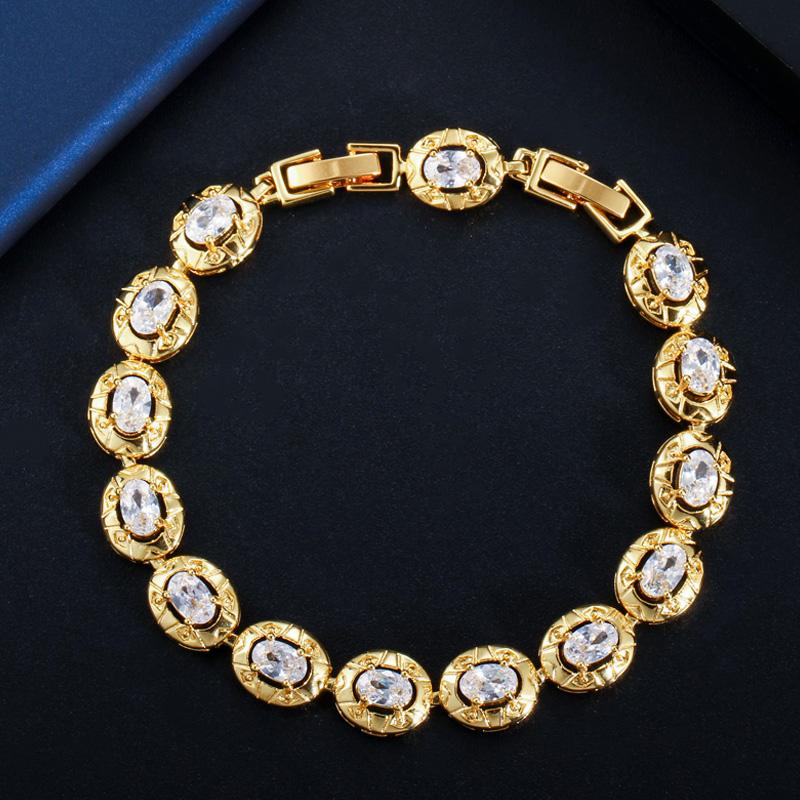 Pera Высококачественные Большие Круглые Соединенные Созданные Зеленые Камни Женские Браслеты на Цепи Ювелирные Изделия Белого Золотого Цвета B094