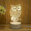 Creative Led Night Light Usb Plug Night Light Monochrome Bedside 3d Night Light