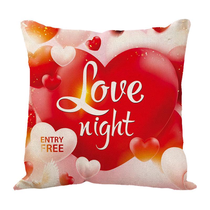 New Valentine's Day Love Letter Pattern Pillow Cover Sofa Pillow Cover