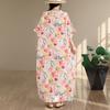 DIMANAF New 2026 Women Plus Size Summer Casual Loose Long Dress Cotton Oversize Maxi Floral Print Beach Sundress
