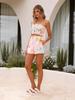 2025 Floral Linen Camisole and Shorts Set: European and American Fashion