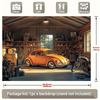 Un fond de garage lumineux avec des designs de voitures classiques et de motos - fabriqué en polyester résistant, décoration de garage