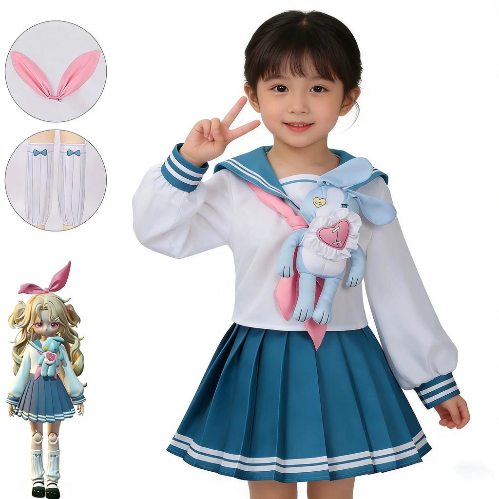 Egg Party Cosplay Costume, Transfer Student Dorothy Dress, Adult & Kids Game Same Style Anime Full Set With Wig For Girls