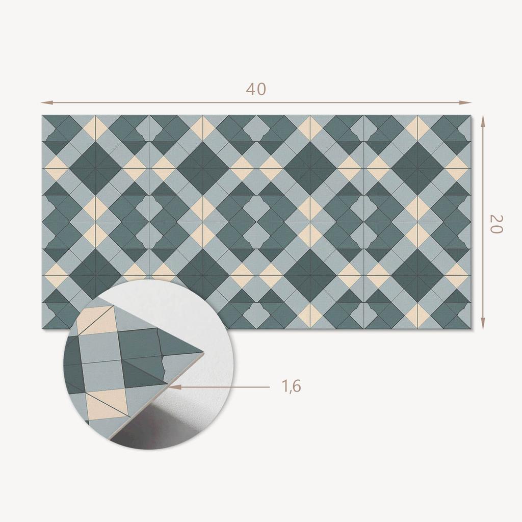 Naklejane Kafelki Pcv Z Motywem Idealne Do Przedpokoju Geometryczny Wzór W Romby 10X40X20 Cm