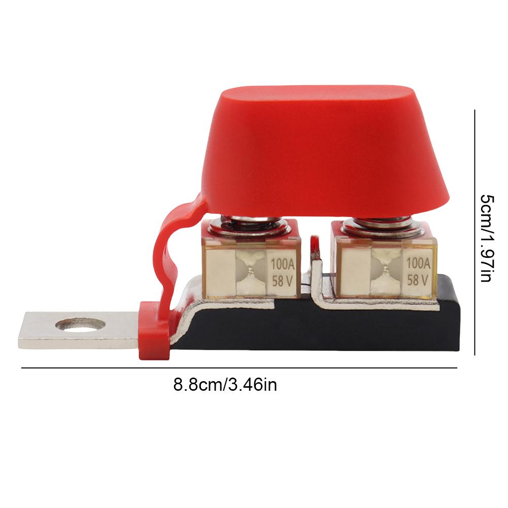 2 Way Fuse Holder 30A-500A Dual Terminal Fuse Block Two Stud Fuse Holder Marine Rated Compact Fuse Holder for Boats Car
