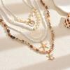 Beach Style Starfish Shell Pearl Necklace Handcrafted For Women Summer