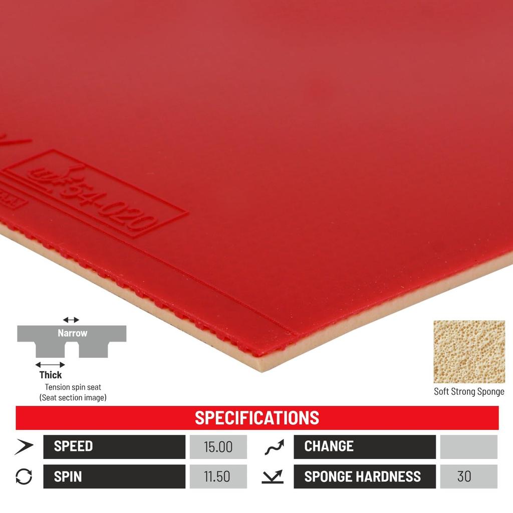 Nittaku Flyatt Soft AC Table Tennis Extra Red (Active Charge) NR-8561 Rubber, Thick,