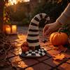 Halloween Witch Hat Outdoor Decor, Resin Pumpkin and Yard Ornament for Garden House