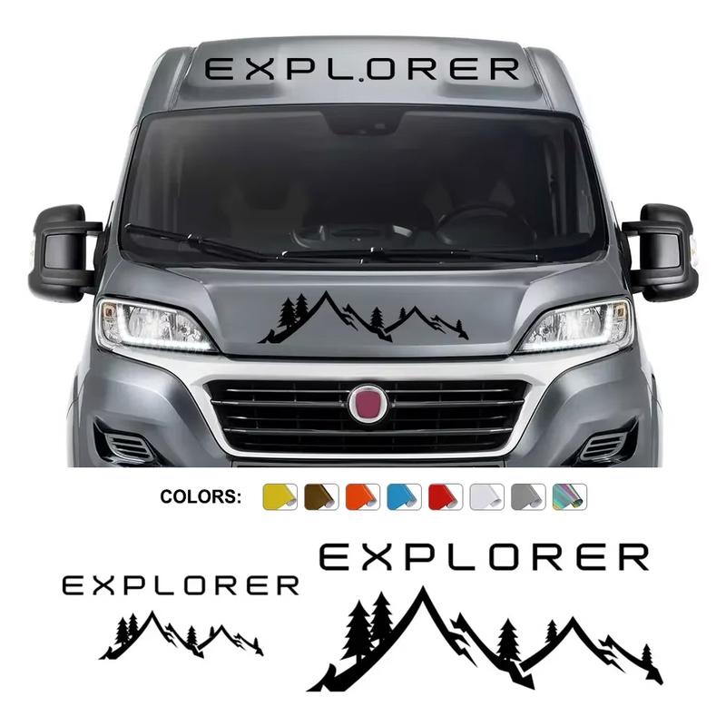 Autoaufkleber Berge Wohnmobil Grafiken Vinyl-Abziehbilder für Fiat Ducato Peugeot Boxer Citroen Jumper Camper Van Tuning Zubehör