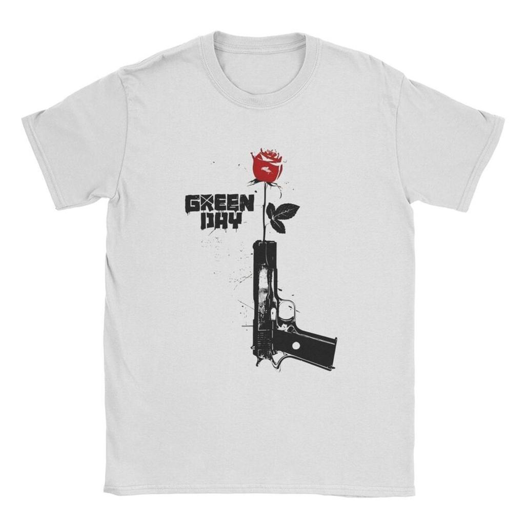 Green Days Flower Pot T Shirts Men Cotton Vintage T-Shirt Round Collar Fresh Dookie Saviors Hip Hop Tees Harajuku Short Sleeve