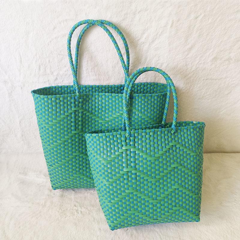 Multi-purpose new PE woven portable bathroom basket, toiletries storage basket, plastic vegetable basket