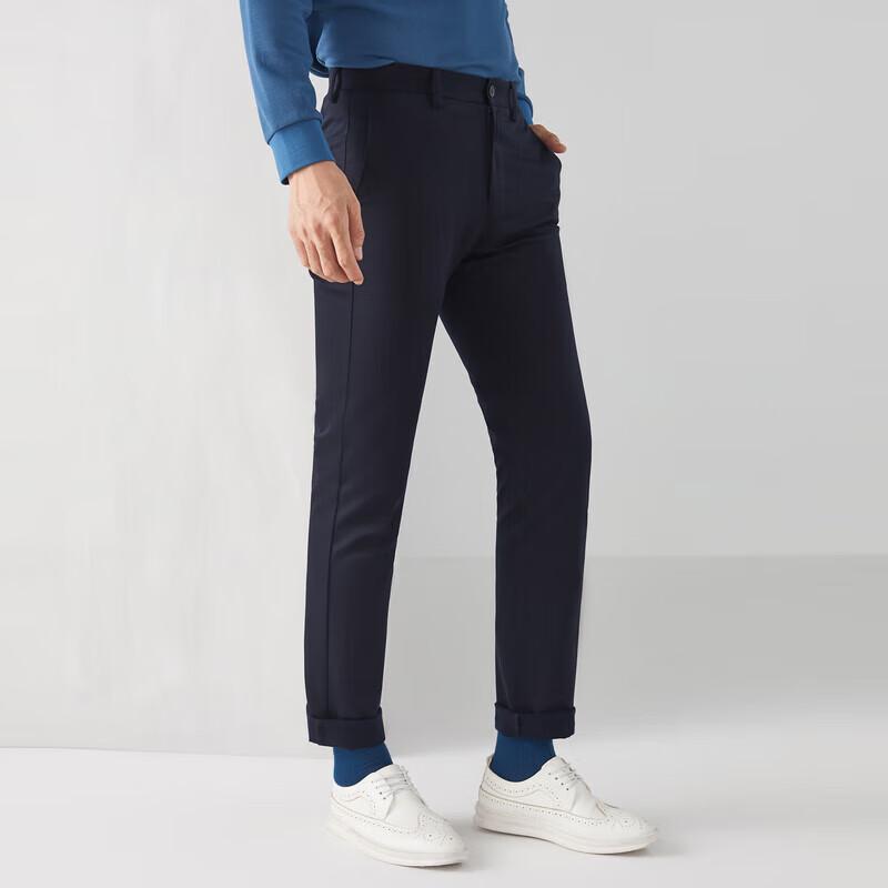 YOUNGOR Men's Business Casual Straight-Leg Trousers