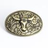 3D Western Cowboy Style Oval Belt Buckle with Smooth Pattern