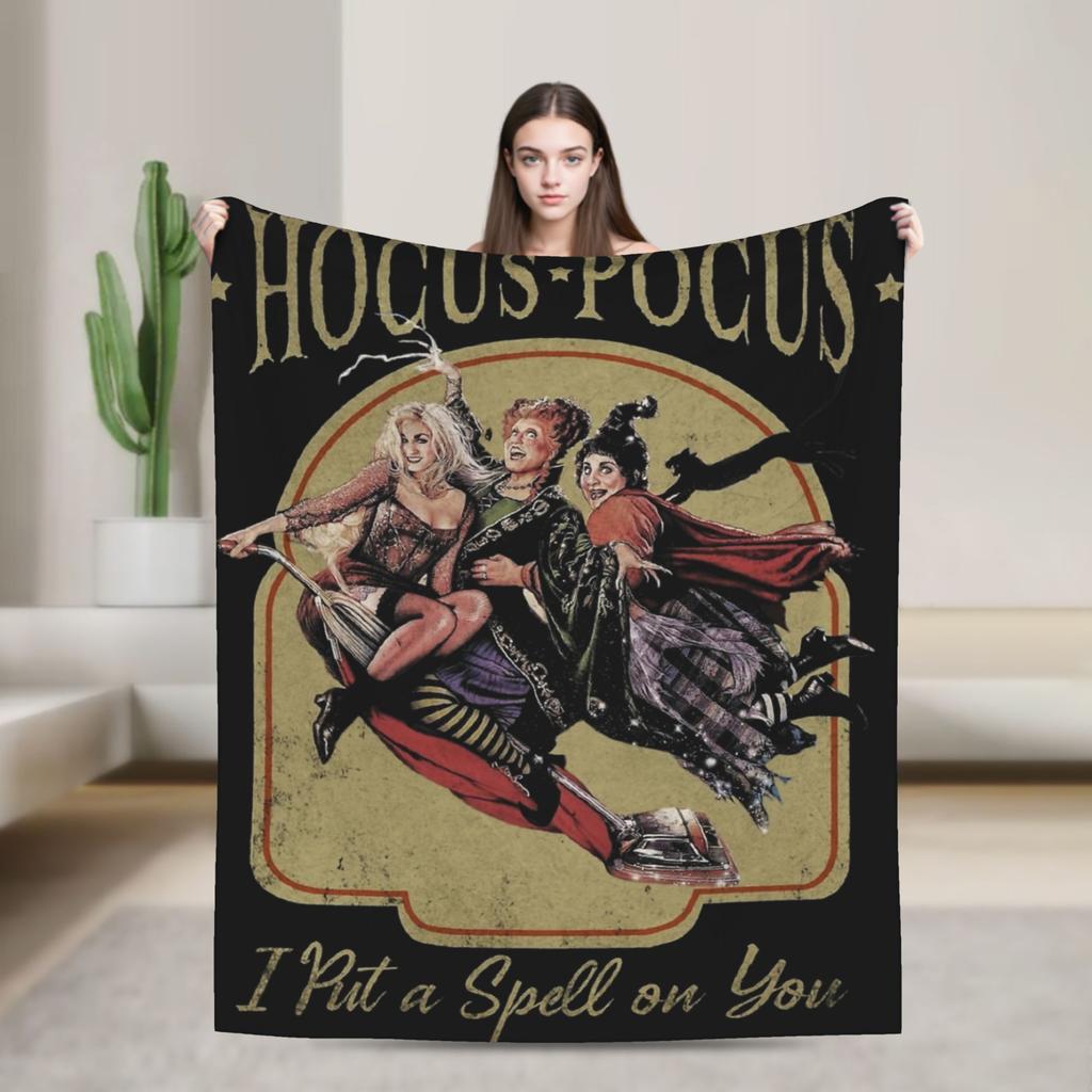 Hocus Pocus Sublimation Blankets Flannel Winter Multi-function Lightweight Thin Throw Blanket for Sofa Outdoor Rug Piece