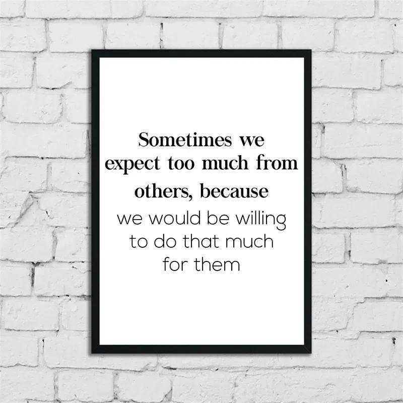 Minimalism English Sentences Inspirational Words Poster Canvas Print Painting Wall Art Picture Living Room Office Decor