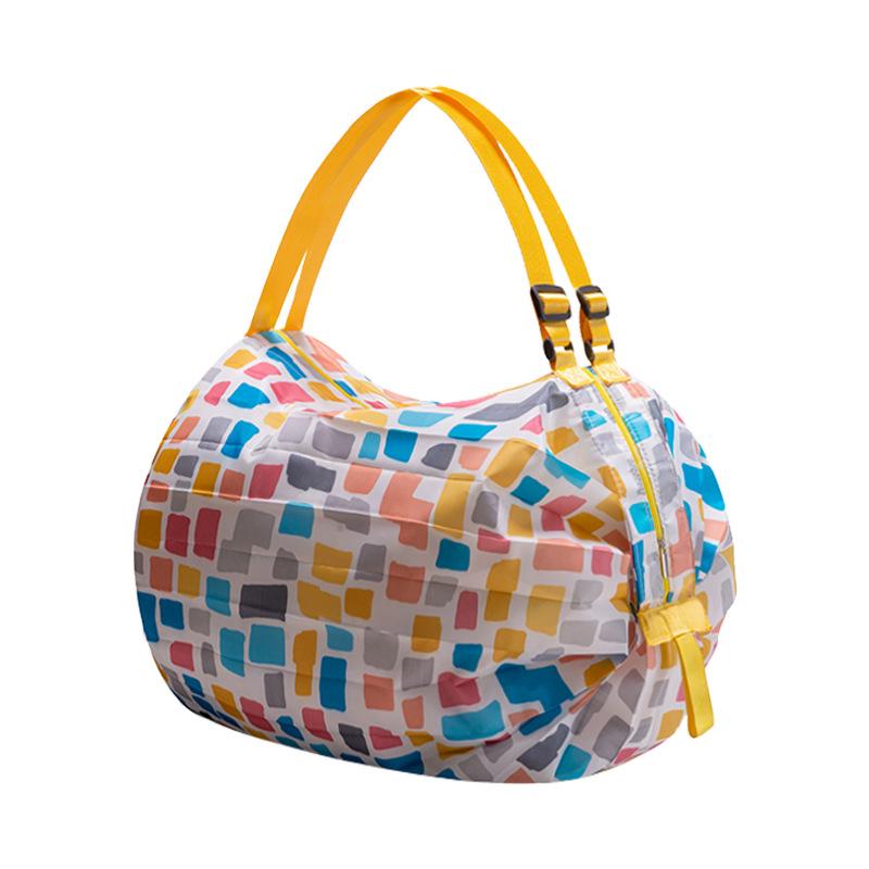 Foldable Shopping Bag Traveling Shoulder Portable Thickened Large Size Grocery Bag Supermarket Environmental Protection Shopping Bag