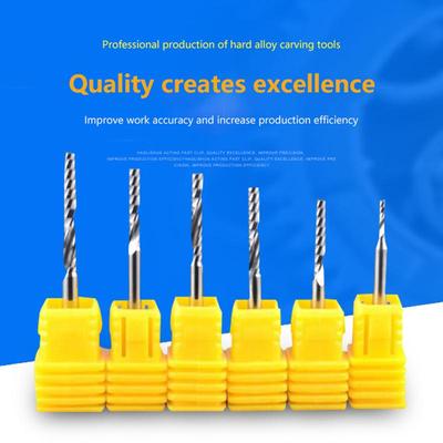 3.175 Tungsten Carbide CNC Tool Up& Down Compression Milling Cutter Spiral End Mill CNC One Flute MDF Wood Metal Working Bits